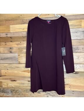 Vince Camuto Tunic Women's XS NWT Long Sleeve Crepe Fiesta Red Casual Chic